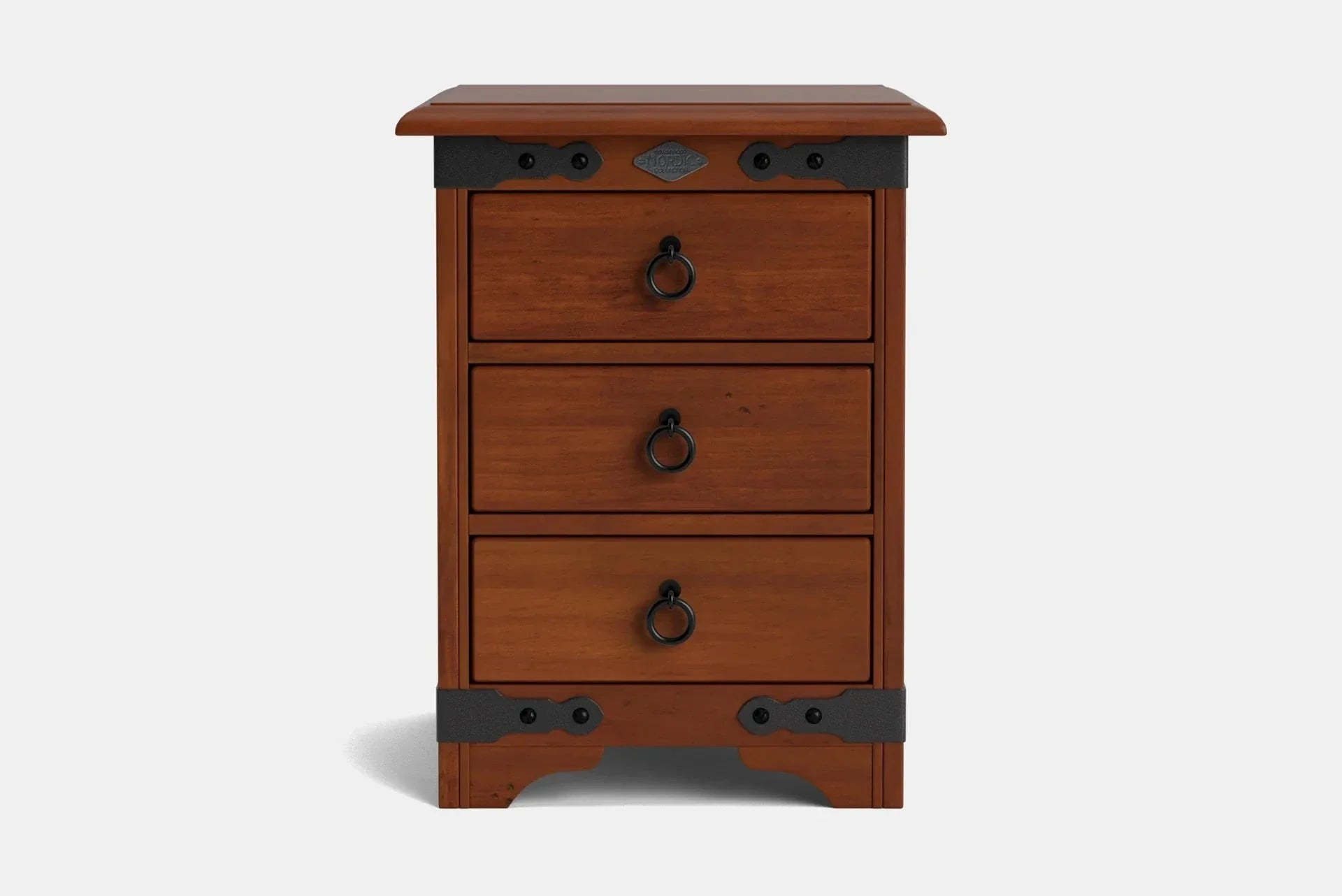 Nordic 3 Drawer Bedside Table - NZ Made at online8 furniture store Auckland