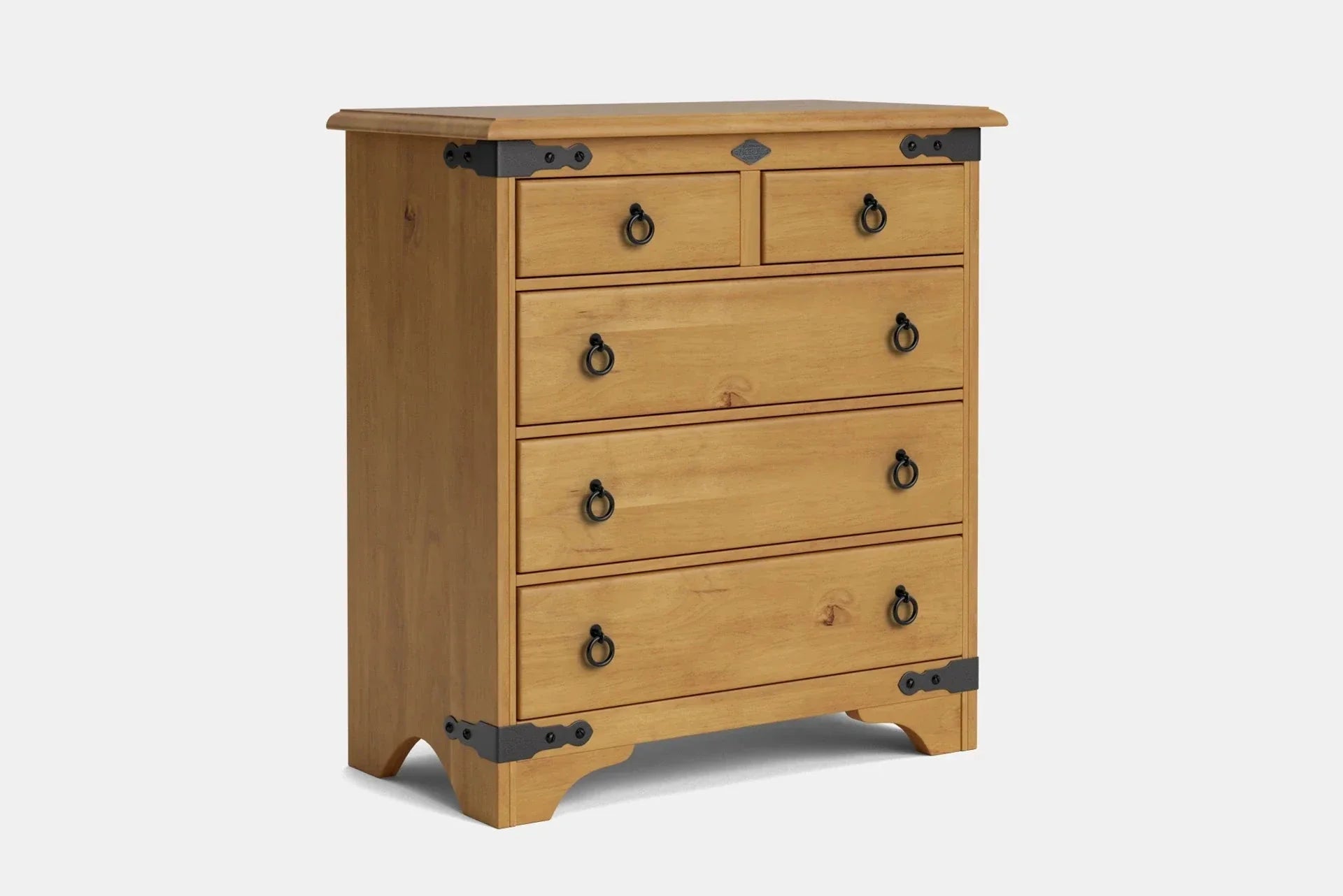 Nordic 5 Drawer Tallboy - NZ Made at online8 furniture store Auckland