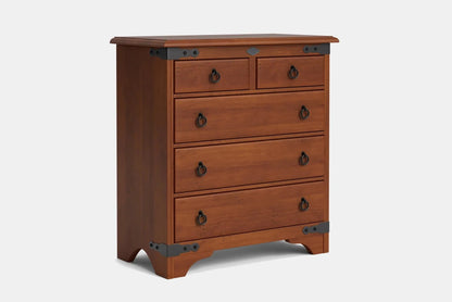 Nordic 5 Drawer Tallboy - NZ Made at online8 furniture store Auckland