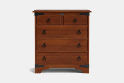 Nordic 5 Drawer Tallboy - NZ Made at online8 furniture store Auckland