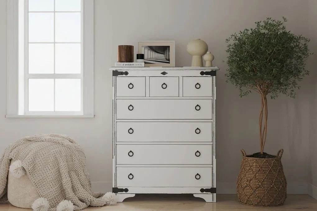 Nordic 7 Drawer Tallboy - NZ Made at online8 furniture store Auckland