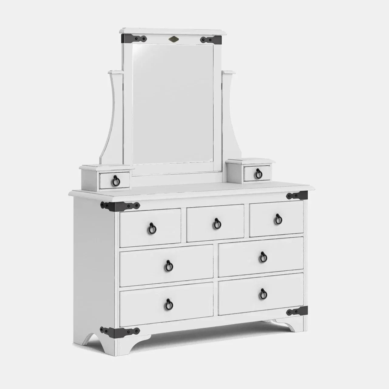 Nordic 9 Drawer Dresser & Mirror - NZ Made at online8 furniture store Auckland