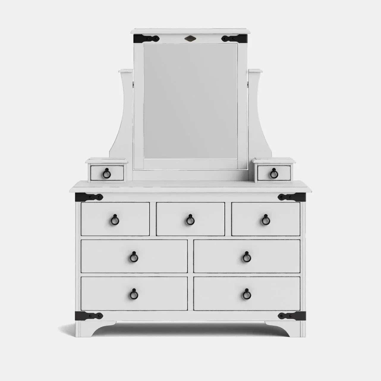 Nordic 9 Drawer Dresser & Mirror - NZ Made at online8 furniture store Auckland