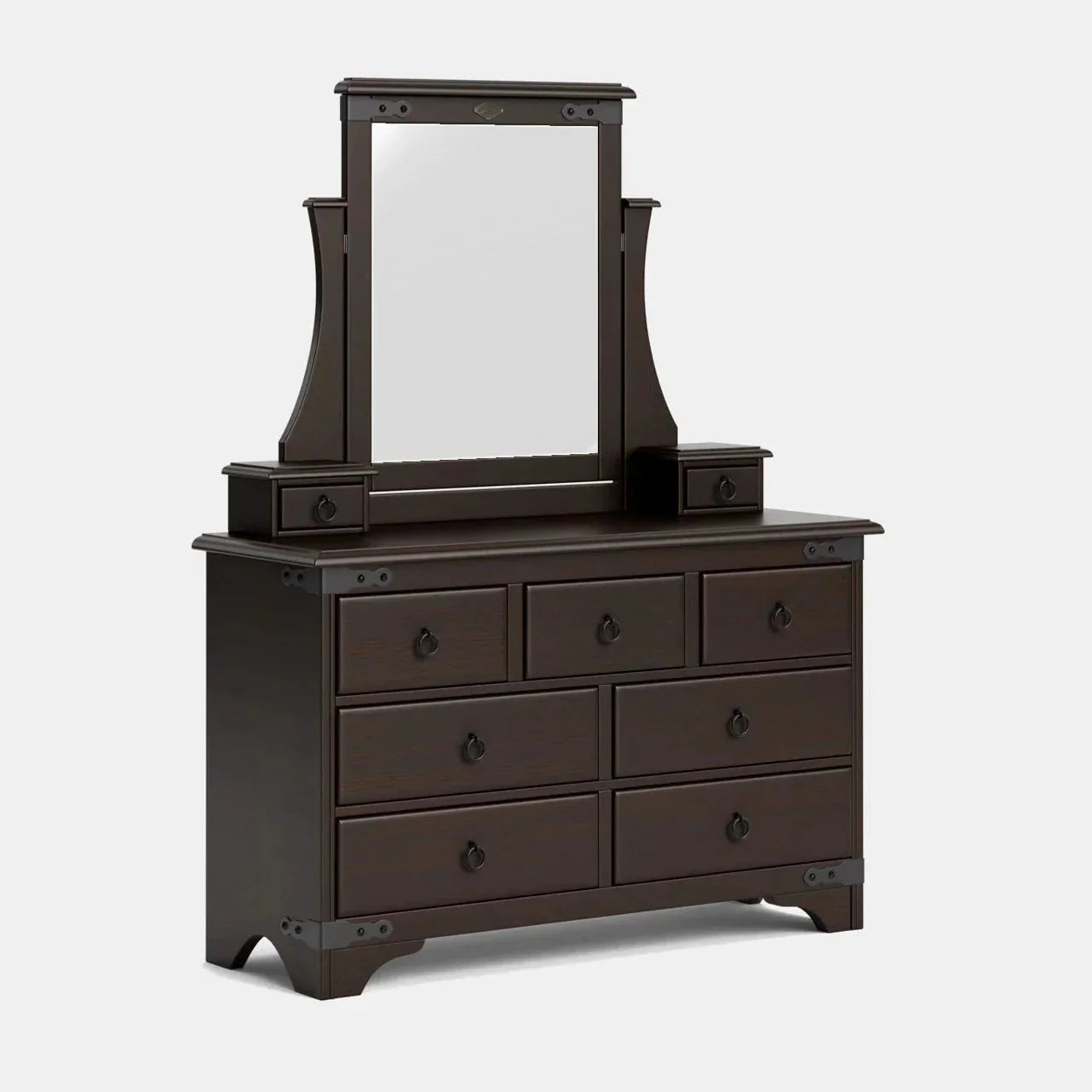 Nordic 9 Drawer Dresser & Mirror - NZ Made at online8 furniture store Auckland