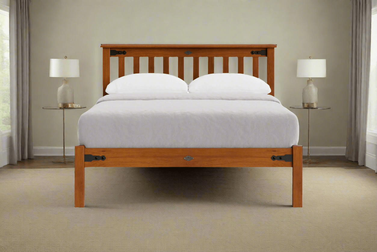 Nordic Low Foot Slatted Bed Frame - NZ Made at online8 furniture store Auckland