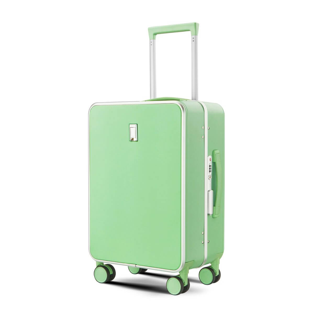 Carry On Luggage – Hard Shell Cabin Suitcase for Short Travel | Nordiva Classic | 55 cm | Green