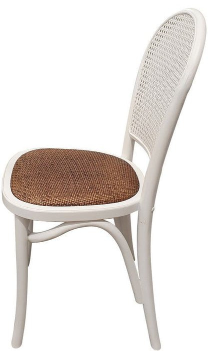 Oak Dining Chair- Antique White at online8 furniture store Auckland
