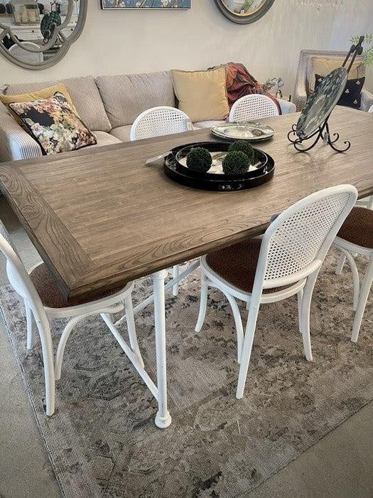 Oak Dining Chair- Antique White at online8 furniture store Auckland