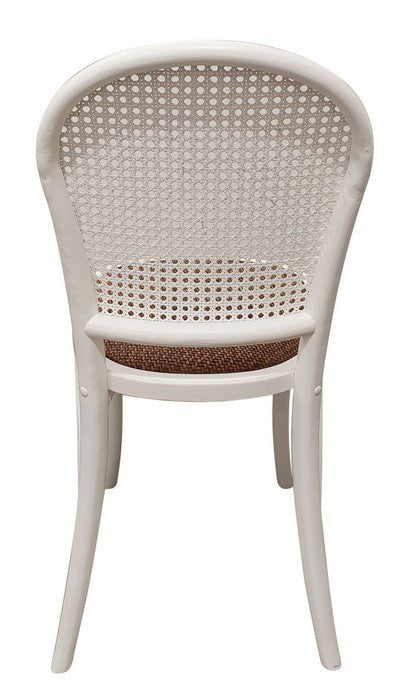 Oak Dining Chair- Antique White at online8 furniture store Auckland