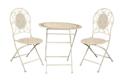 Online8 Outdoor Café Set - Antique White Outdoor Furniture