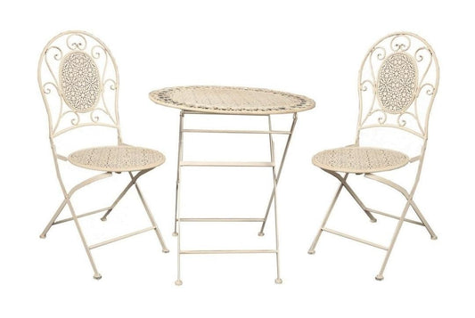 Online8 Outdoor Café Set - Antique White Outdoor Furniture