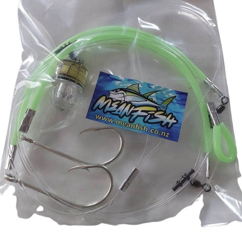 MeanFish Hapuka Rig 14/0 – Heavy Duty Deep Drop Grouper Rig with Light 310lb Trace 2 Hook