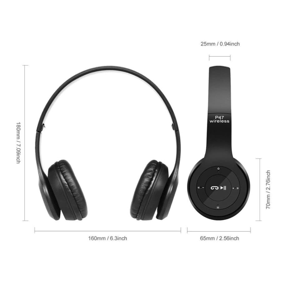 P47 Wireless Headphones with Mic
