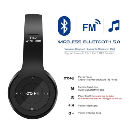 P47 Wireless Headphones with Mic