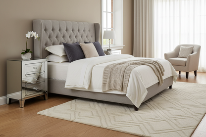 Palisade 3 Drawer Mirrored Bedside Table