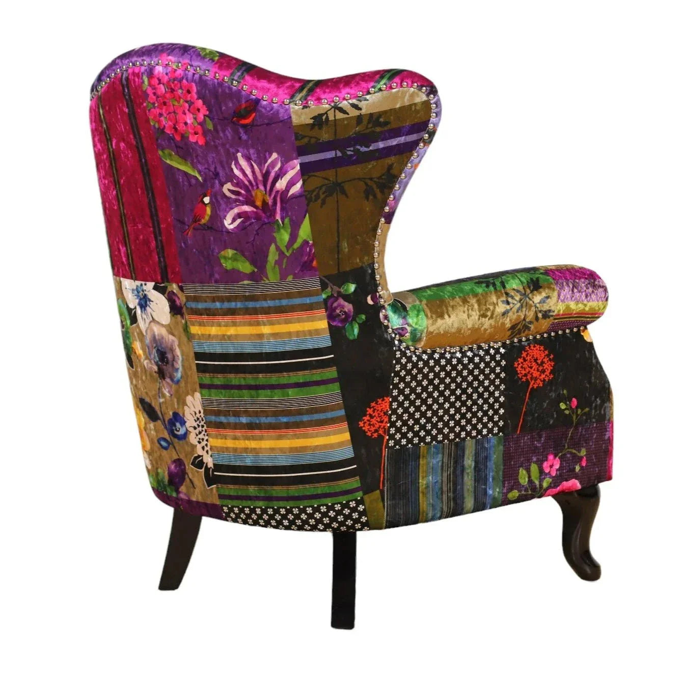 Paltrona Patchwork Wingback Armchair at online8 furniture store Auckland