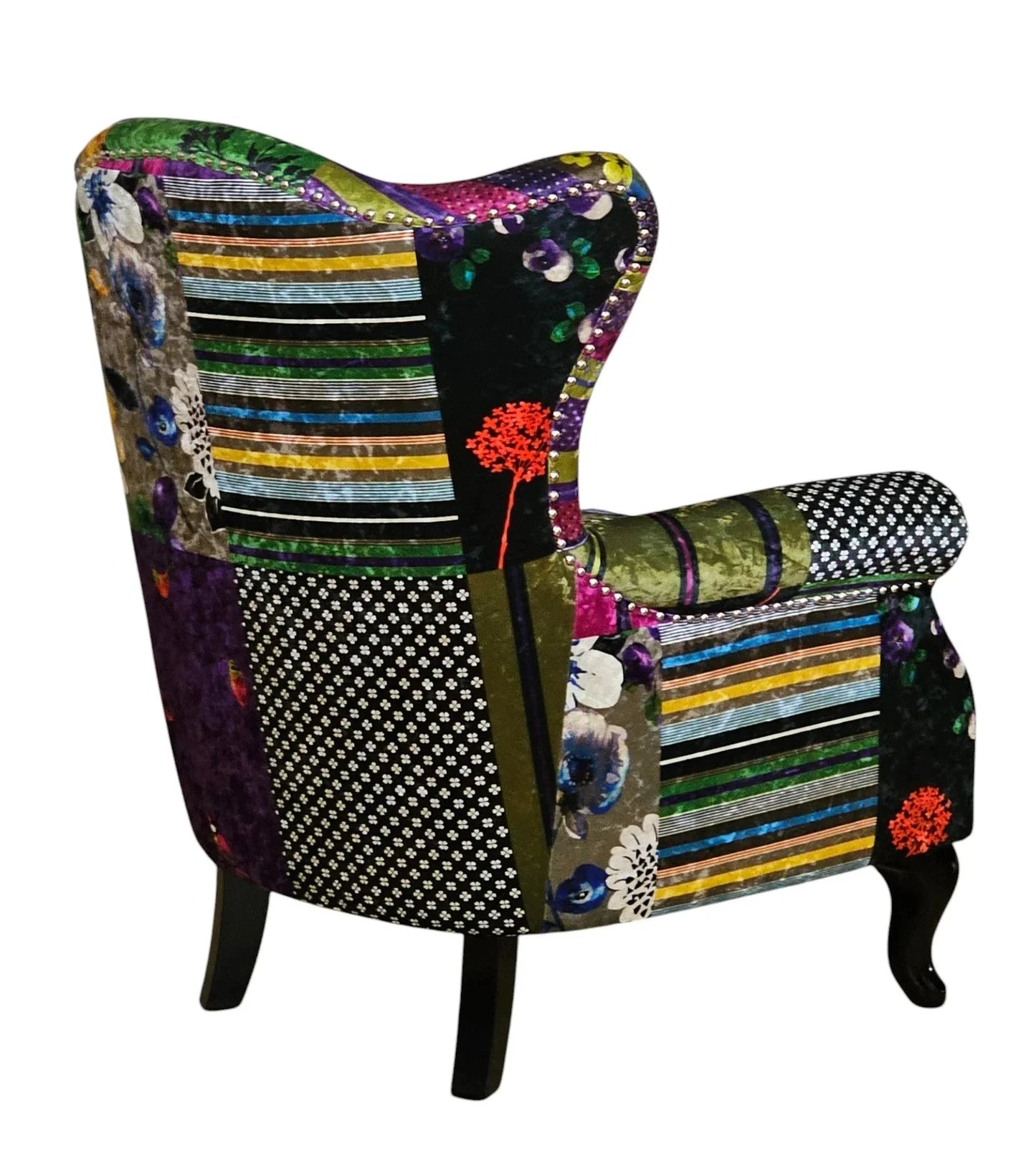 Paltrona Patchwork Wingback Armchair at online8 furniture store Auckland