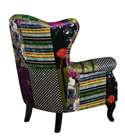 Paltrona Patchwork Wingback Armchair at online8 furniture store Auckland