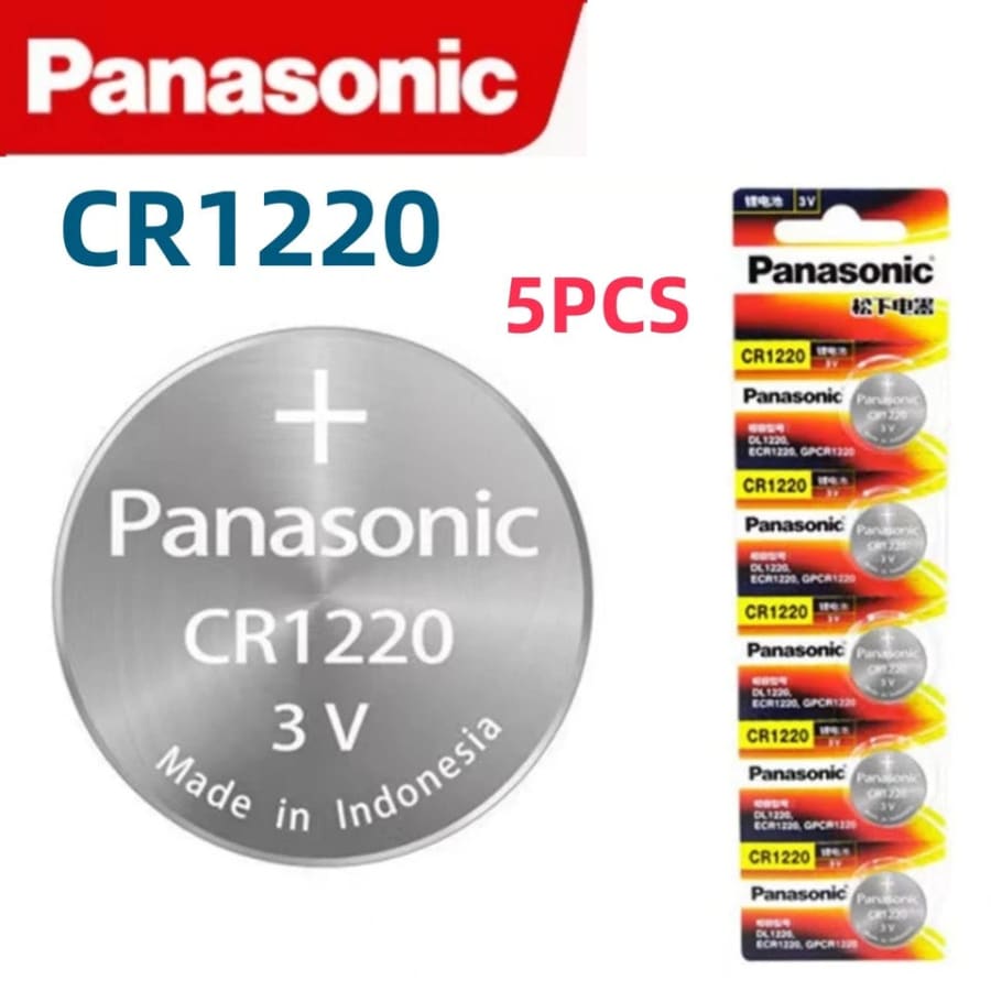 Panasonic CR1220 Watch Batteries (5 Pack)