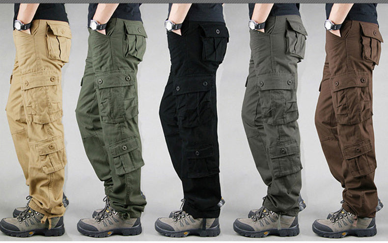 Cargo Pants Outdoor Solid Color Trousers Hiking Work Pants