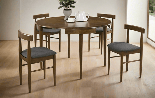 Pauley Dining Suite 4 Seater - Brown at online8 furniture store Auckland