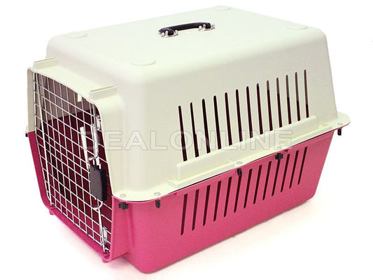 Large 68CM Dog/Cat/Pet Travel Cage/Carrier/Crat - PINK