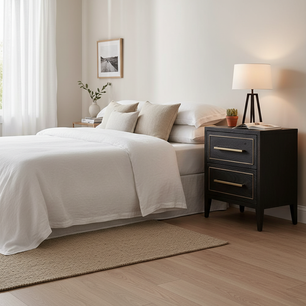 Petra 2 Drawer Bedside Table