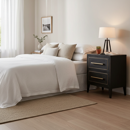 Petra 2 Drawer Bedside Table