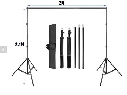 Photography Background Stand with 3 Backdrops Kit