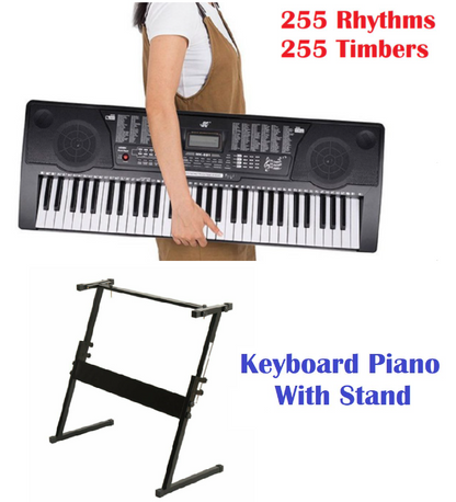 Electronic Keyboard Piano and Piano Stand