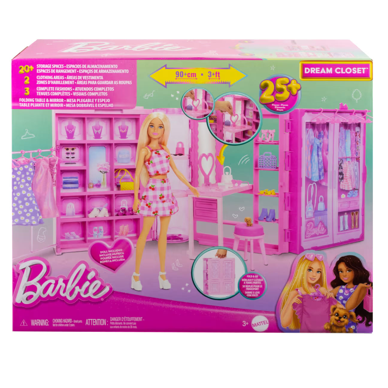 Barbie Dream Closet Doll, Playset and Accessories