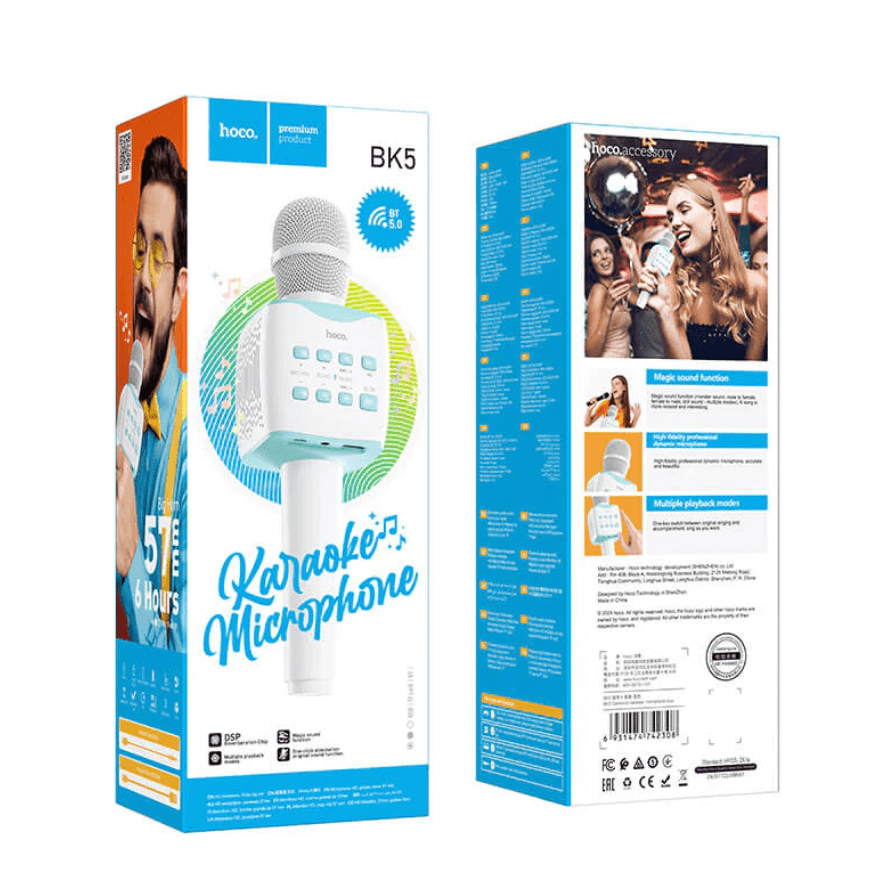 Portable Karaoke Microphone Speaker BK5 Wireless Bluetooth