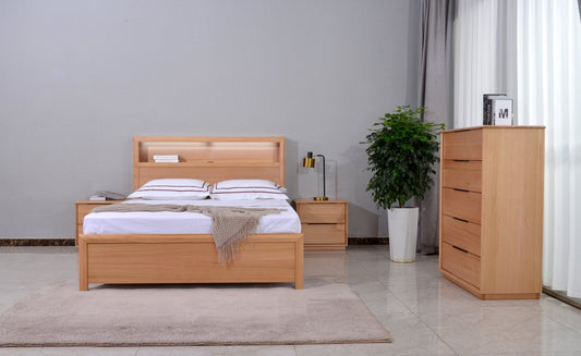 Porter Bedroom Set - Natural at online8 furniture store Auckland