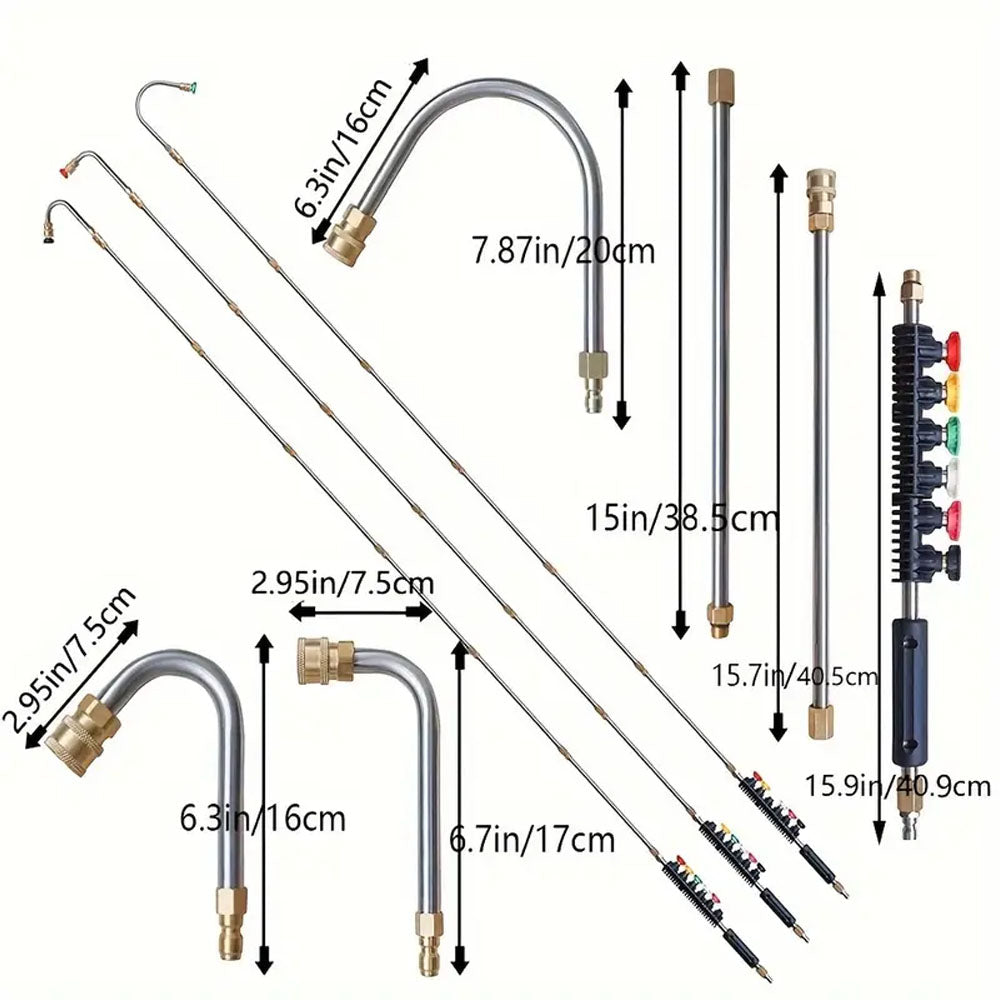 10PCS Pressure Washer Extension Wand Set
