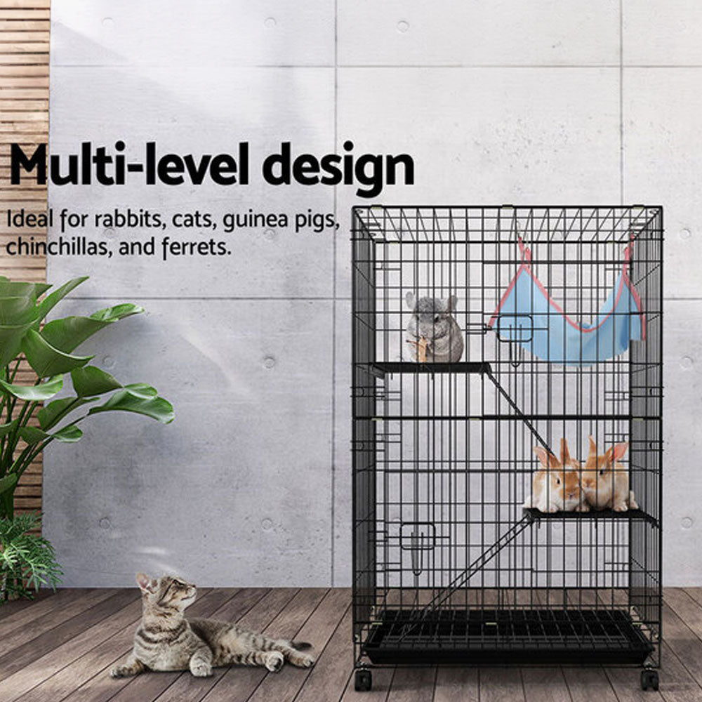 3 Level Rabbit Bird Cage Ferret Parrot Aviary Cat Rat Aviary Budgie Hamster Pet Cages Castor XL