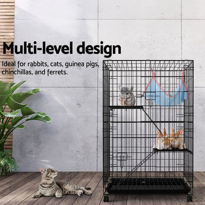 3 Level Rabbit Bird Cage Ferret Parrot Aviary Cat Rat Aviary Budgie Hamster Pet Cages Castor XL