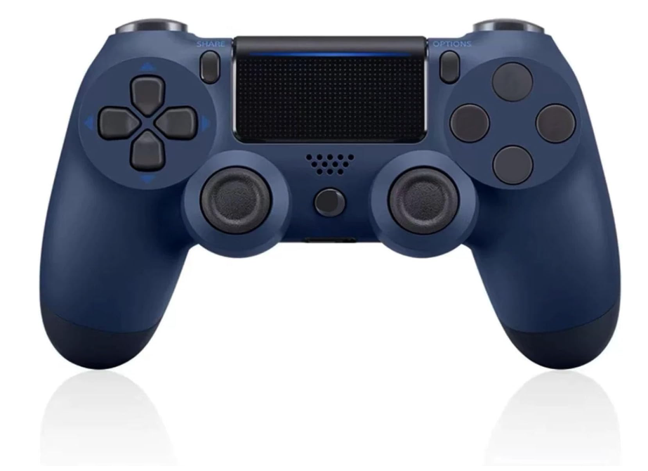 Premium Wireless PS4 Controller Navy Blue | Bluetooth Gamepad for PS4 & PC