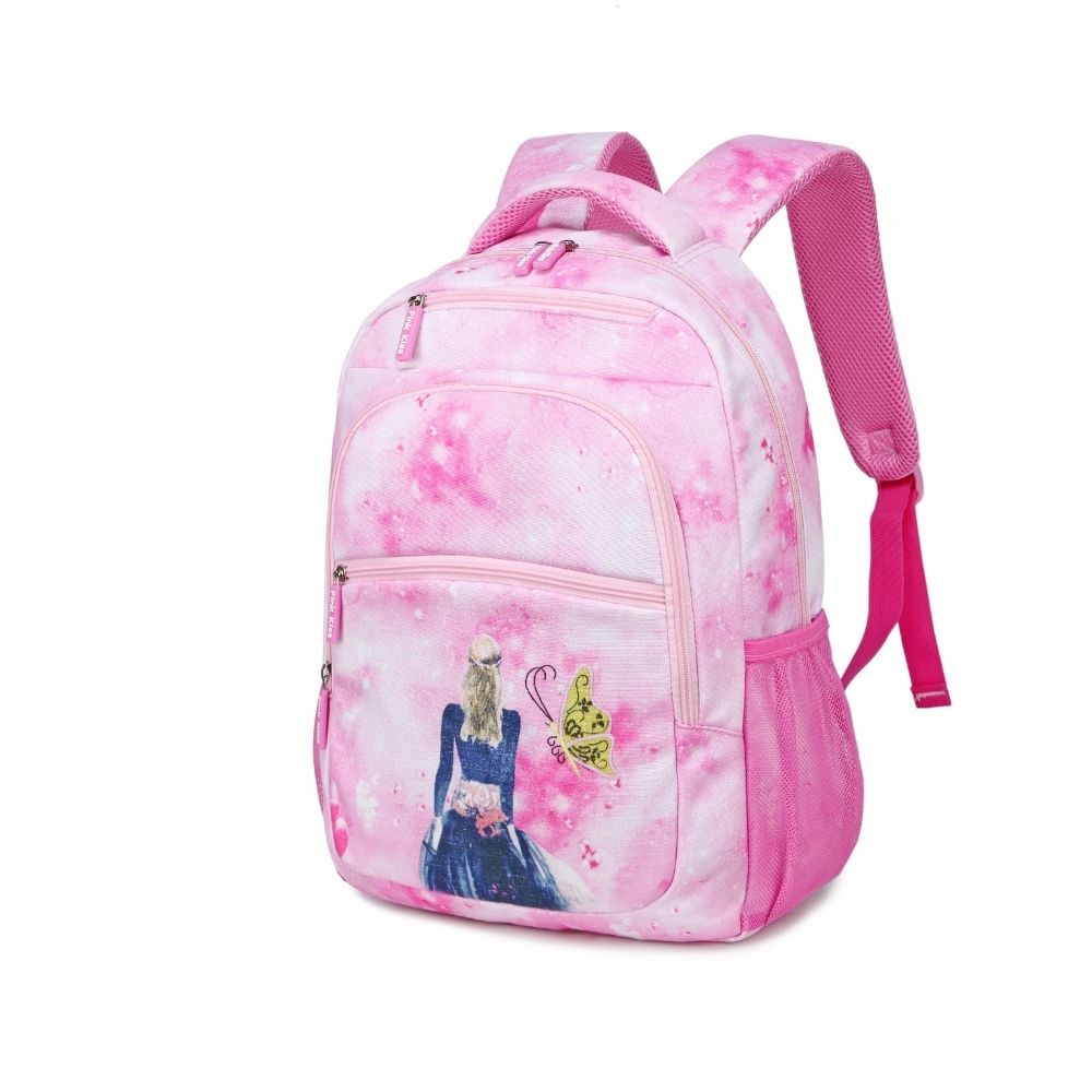 Pink & Purple Kids Backpack & School Bag for Girls - Princess