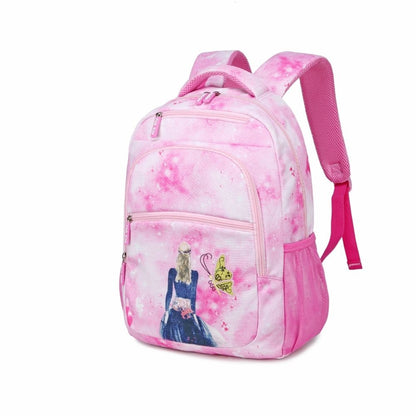 Pink & Purple Kids Backpack & School Bag for Girls - Princess