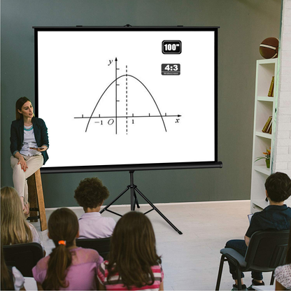 Projector Screen with Stand 100"