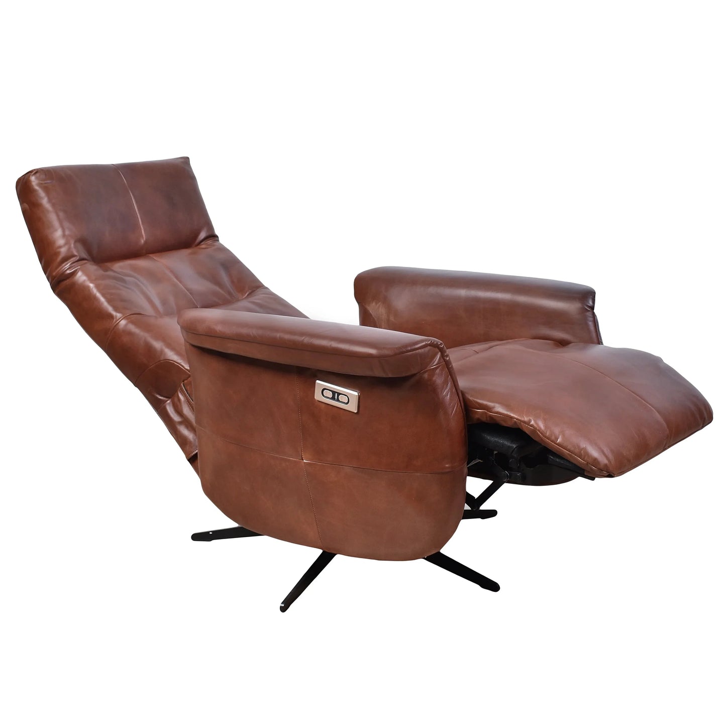 Providence Aged Leather Electric Recliner Chair - Vintage Cigar at online8 furniture store Auckland