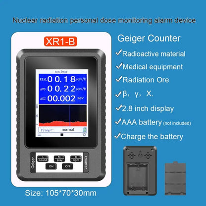 Radiation Detector Geiger Counter - Real-time Mean Cumulative - XR1