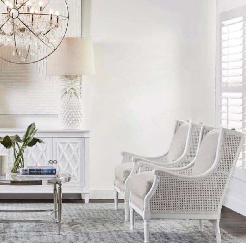 Raffles Rattan Armchair - Antique White at online8 furniture store Auckland