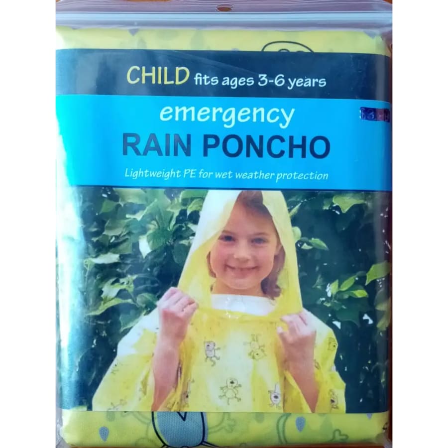 Rain Poncho - Child’s Size 3 - 6 yrs