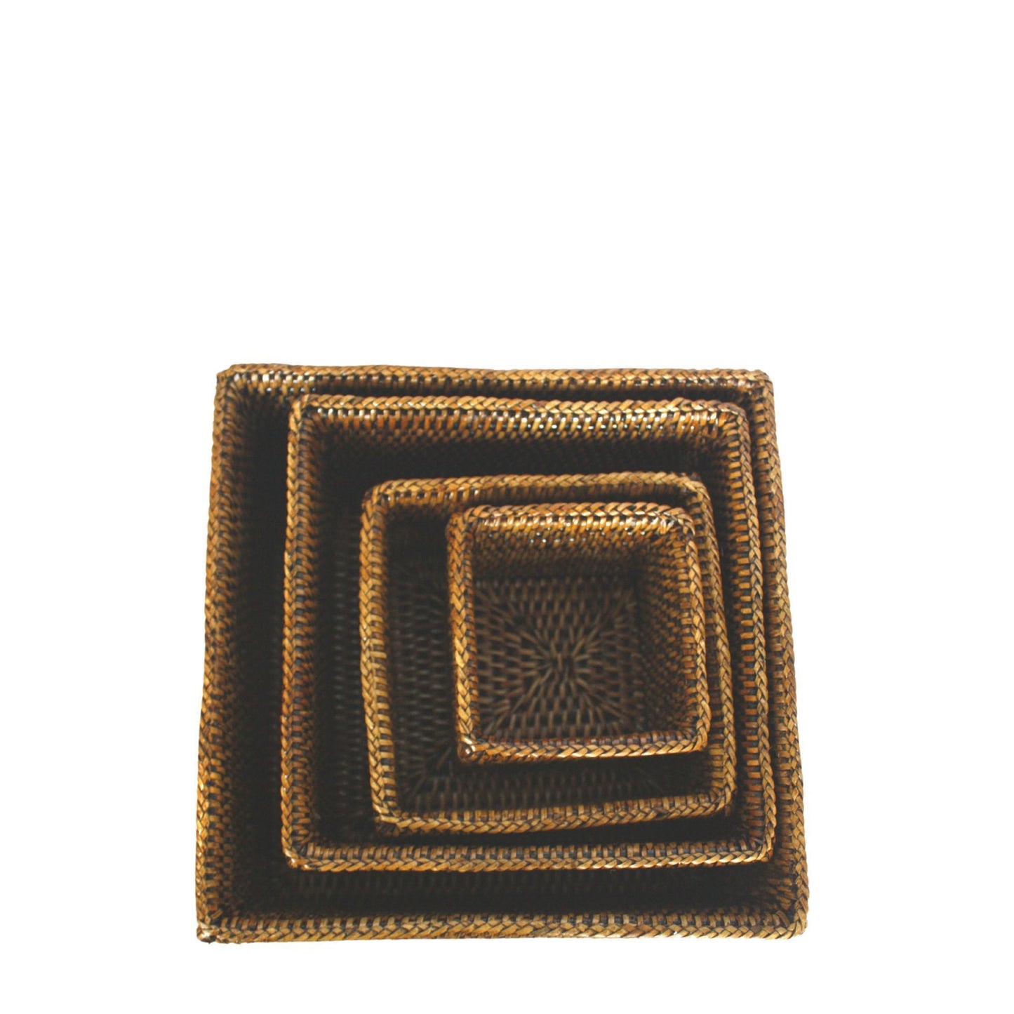 Rattan Storage Boxes S/4 at online8 furniture store Auckland