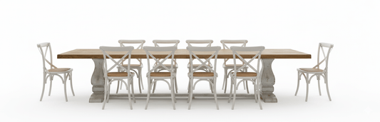 Reclaimed Boat Wood Dining Suite – 10 Seater at online8 furniture store Auckland