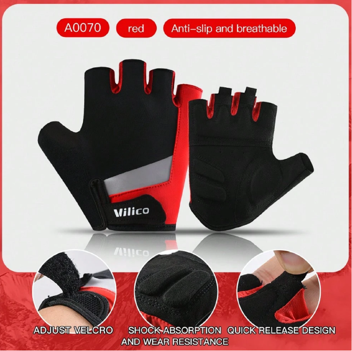 Half-Finger Cycling Gloves – Breathable Sun Protection TJ6268