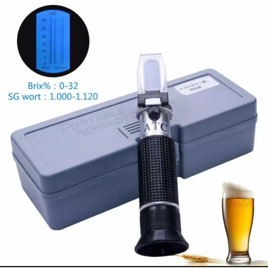 Refractometer - Sugar (Dual Scale: Brix 0-32% & 1.000-1.120 Specific Gravity)
