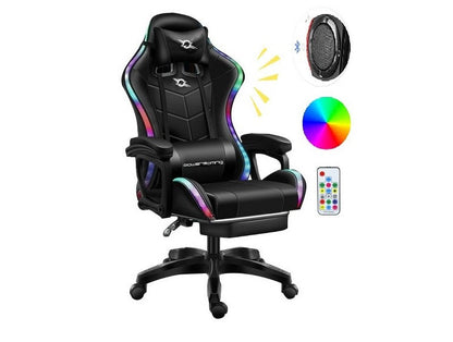 Gaming Chair Office Chair With Foot Rest Racing Chair with Speaker and Light
