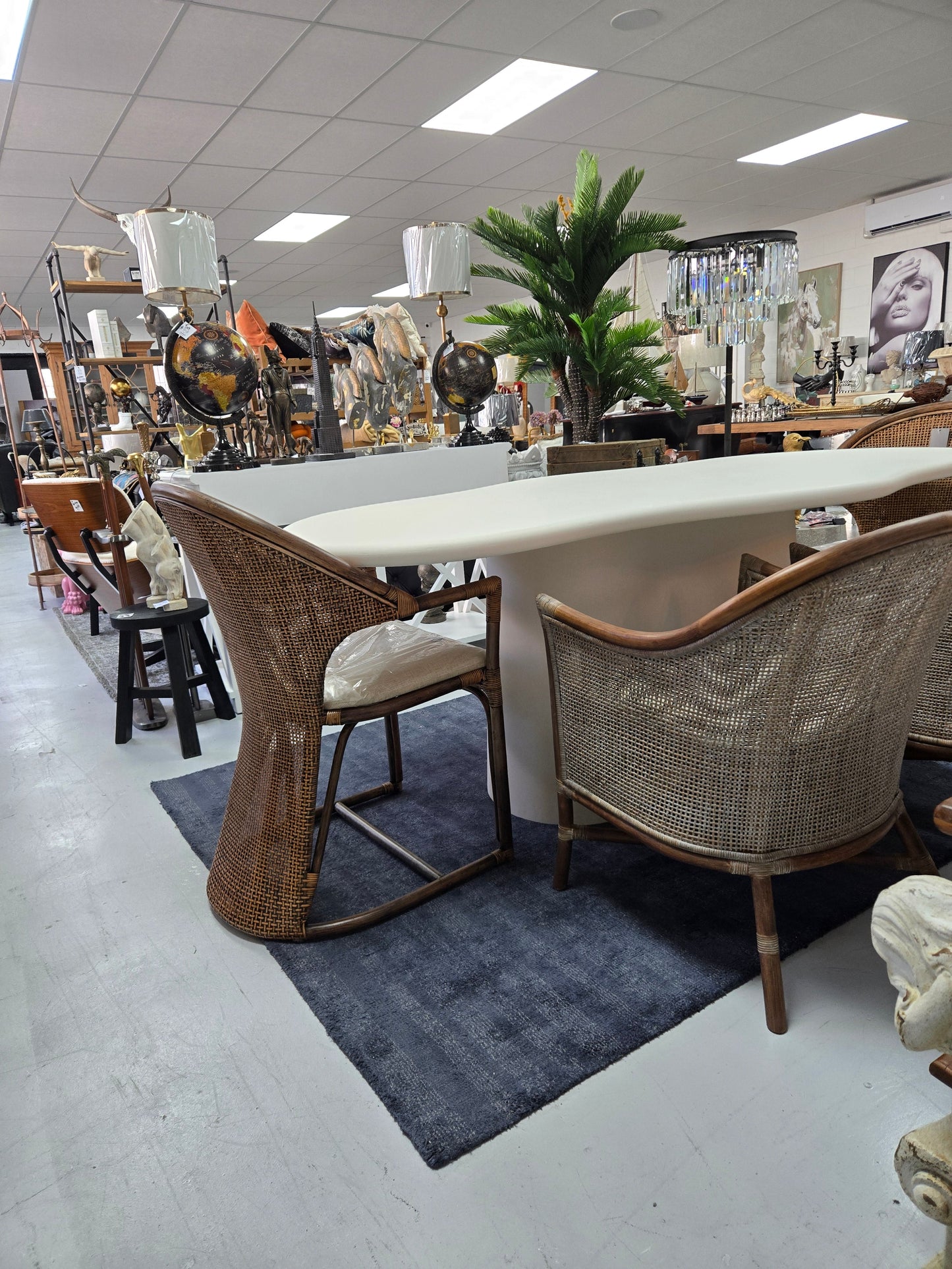 Sanur Armchair - Smoke Gray/ White Wash & Oatmeal